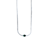 Emerald Diamond Necklace-Emerald Diamond Necklace ENRTJ00055