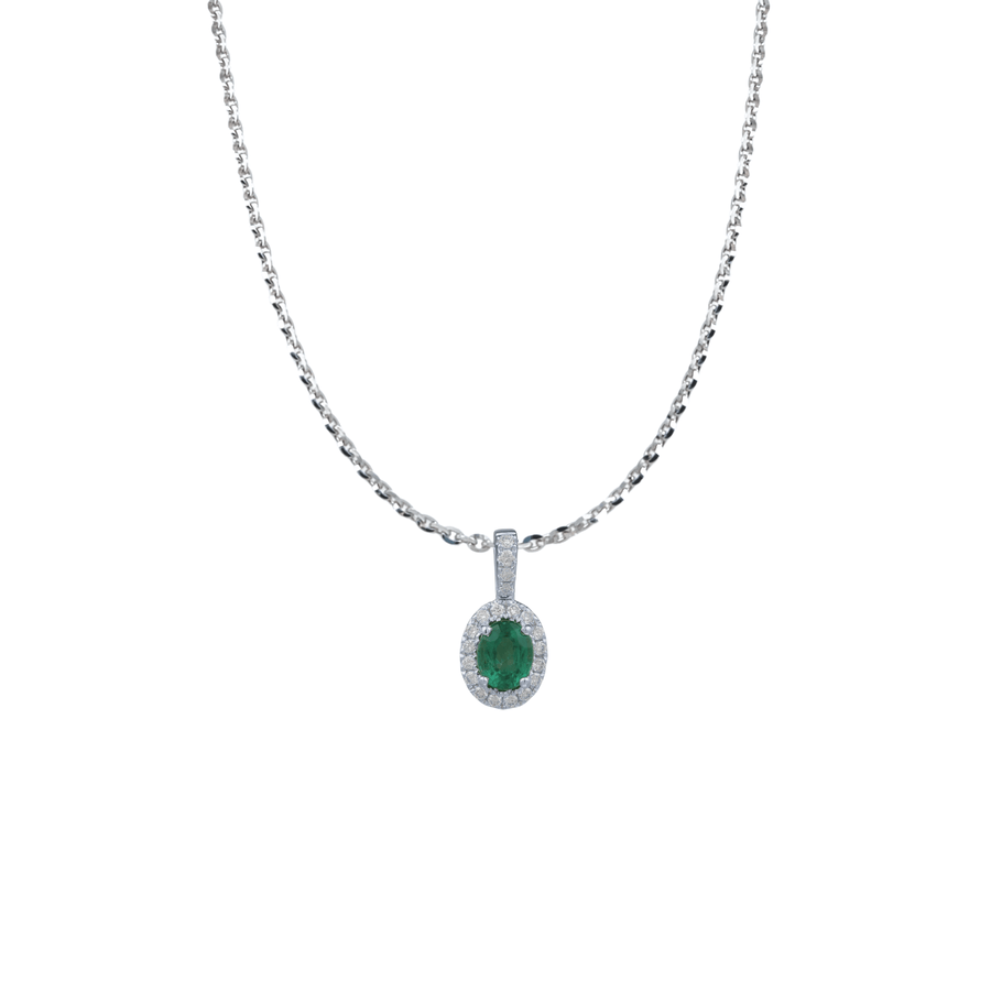 Emerald Diamond Necklace ENRTJ00091