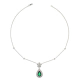 Emerald Diamond Necklace-Emerald Diamond Necklace - ENRTJ00117