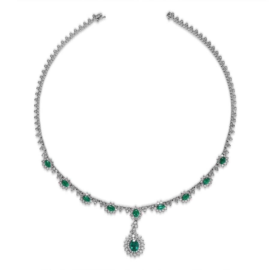 Emerald Diamond Necklace - ENRTJ00125