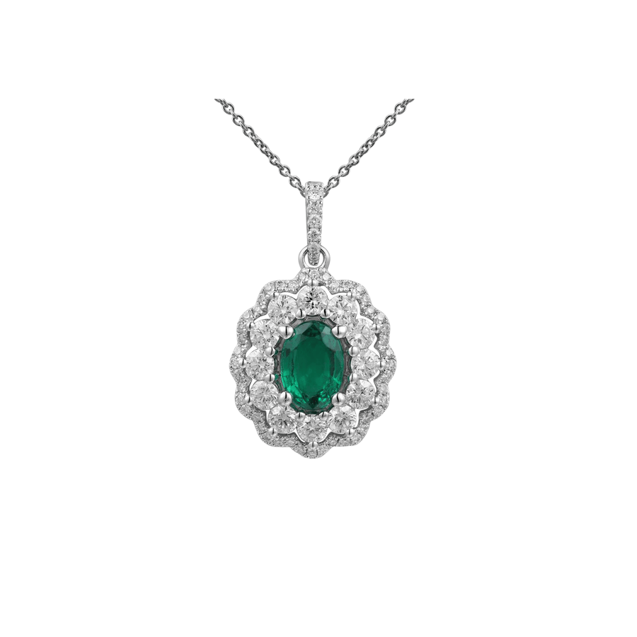 Emerald Diamond Necklace ENRTJ00133