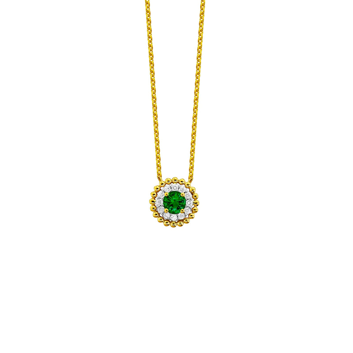 Emerald Diamond Necklace - ENSPK00125
