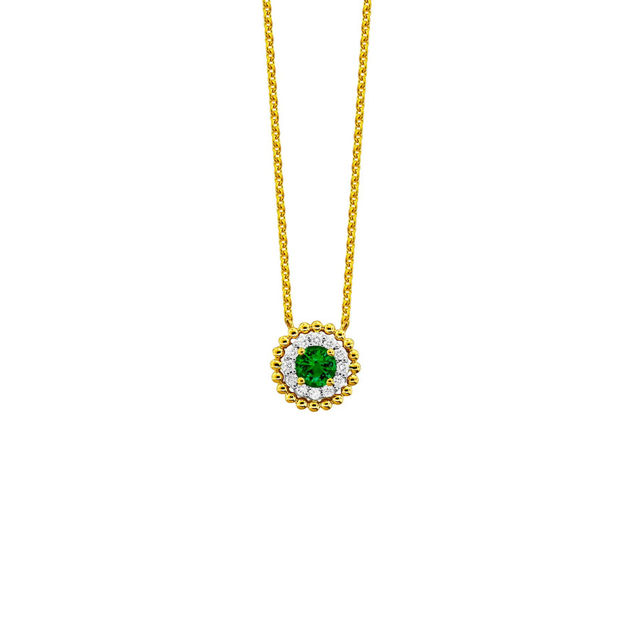 Emerald Diamond Necklace - ENSPK00125