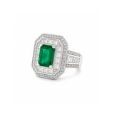Emerald Diamond Ring-Emerald Diamond Ring