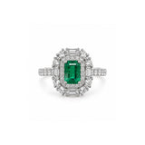 Emerald Diamond Ring-Emerald Diamond Ring - EREDW00125
