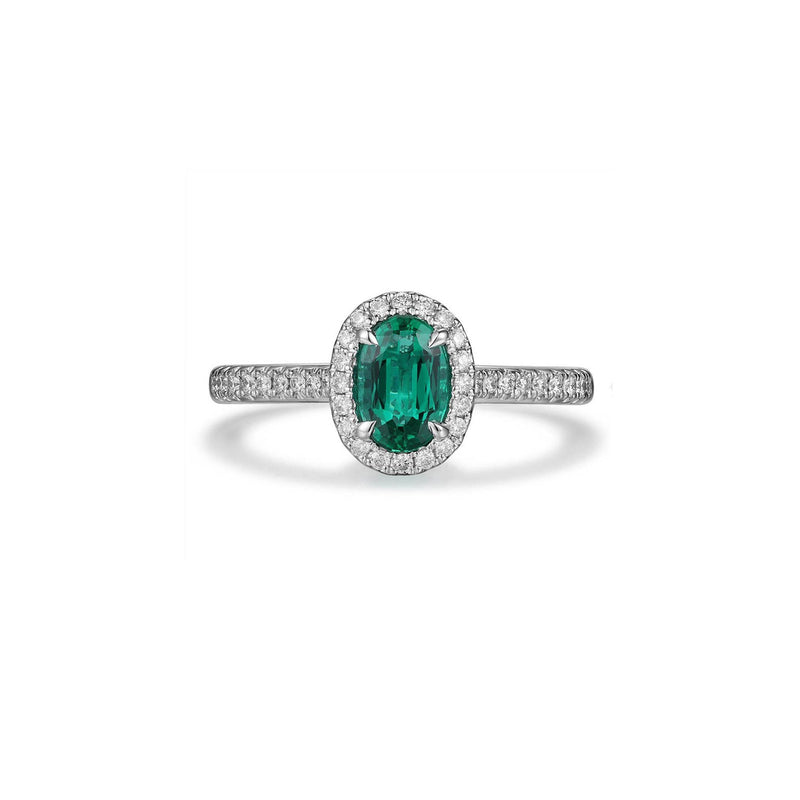 Emerald Diamond Ring-Emerald Diamond Ring - ERRTJ00064