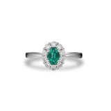 Emerald Diamond Ring-Emerald Diamond Ring - ERRTJ00073