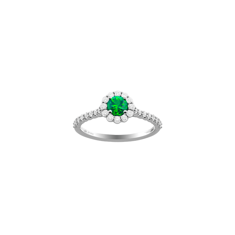 Emerald Diamond Ring-Emerald Diamond Ring ERSPK00109