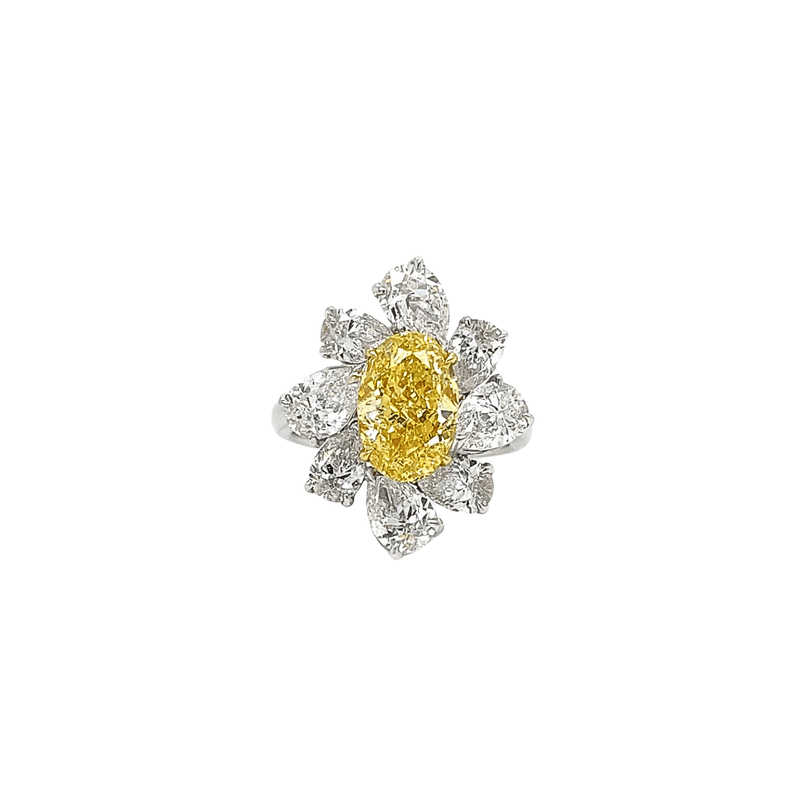 Fancy Yellow Diamond Ring-Fancy Yellow Diamond Ring - DRNOV01367