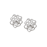 Flower Diamond Earrings-Flower Diamond Earrings - DETIJ01740