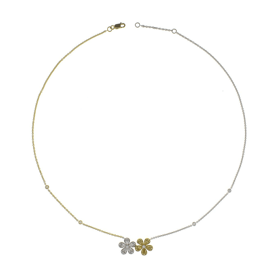 Flower Diamond Necklace - DNRTJ00037
