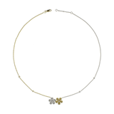 Diamond Flower Necklace-Flower Diamond Necklace - DNRTJ00037