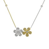 Diamond Flower Necklace-Flower Diamond Necklace - DNRTJ00037
