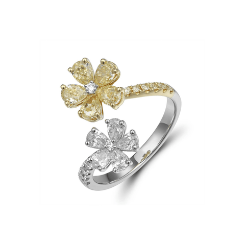 Flower Diamond Ring-Flower Diamond Ring - DRRTJ00055
