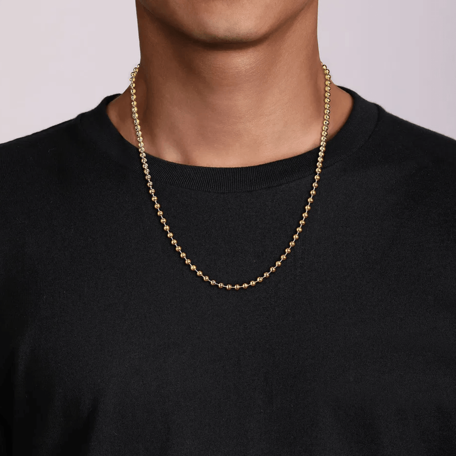 Gabriel & Co. 22 Inch 14K Yellow Gold 4mm Hollow Ball Chain Necklace NKM7155-22Y4JJJ