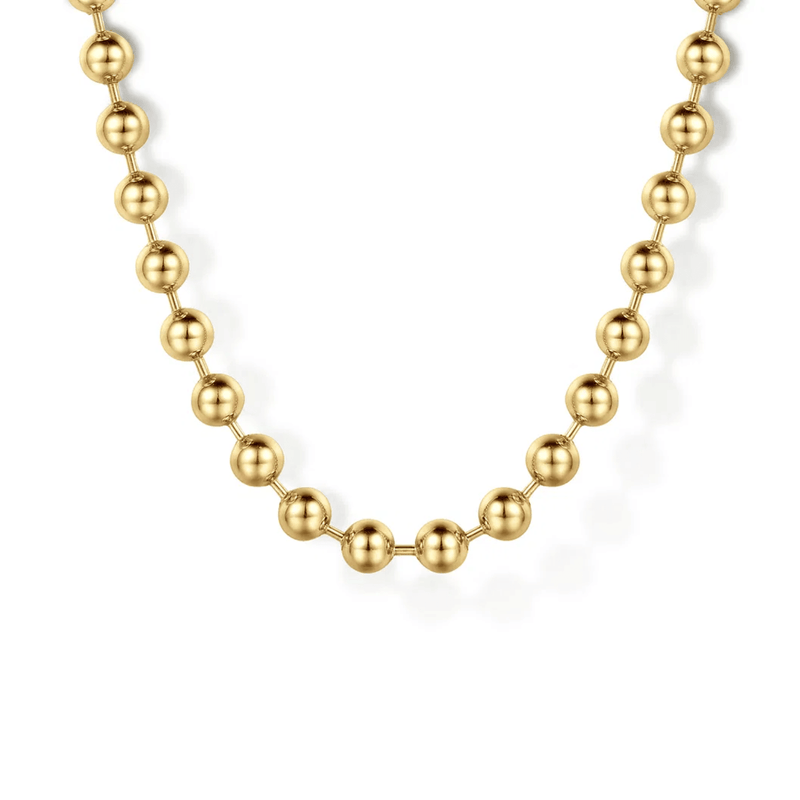 Gabriel & Co. 22 Inch 14K Yellow Gold 4mm Hollow Ball Chain Necklace-Gabriel & Co. 22 Inch 14K Yellow Gold 4mm Hollow Ball Chain Necklace NKM7155-22Y4JJJ