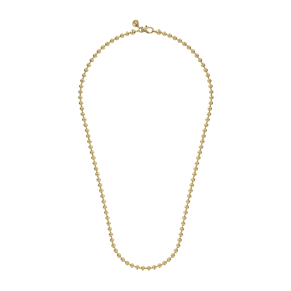 Gabriel & Co. 22 Inch 14K Yellow Gold 4mm Hollow Ball Chain Necklace NKM7155-22Y4JJJ