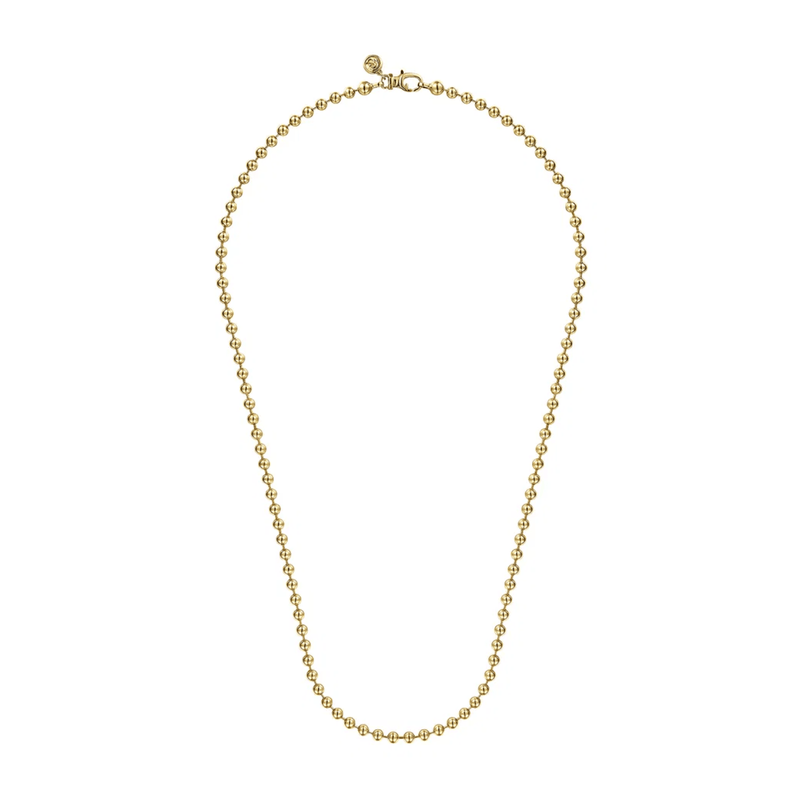 Gabriel & Co. 22 Inch 14K Yellow Gold 4mm Hollow Ball Chain Necklace-Gabriel & Co. 22 Inch 14K Yellow Gold 4mm Hollow Ball Chain Necklace NKM7155-22Y4JJJ