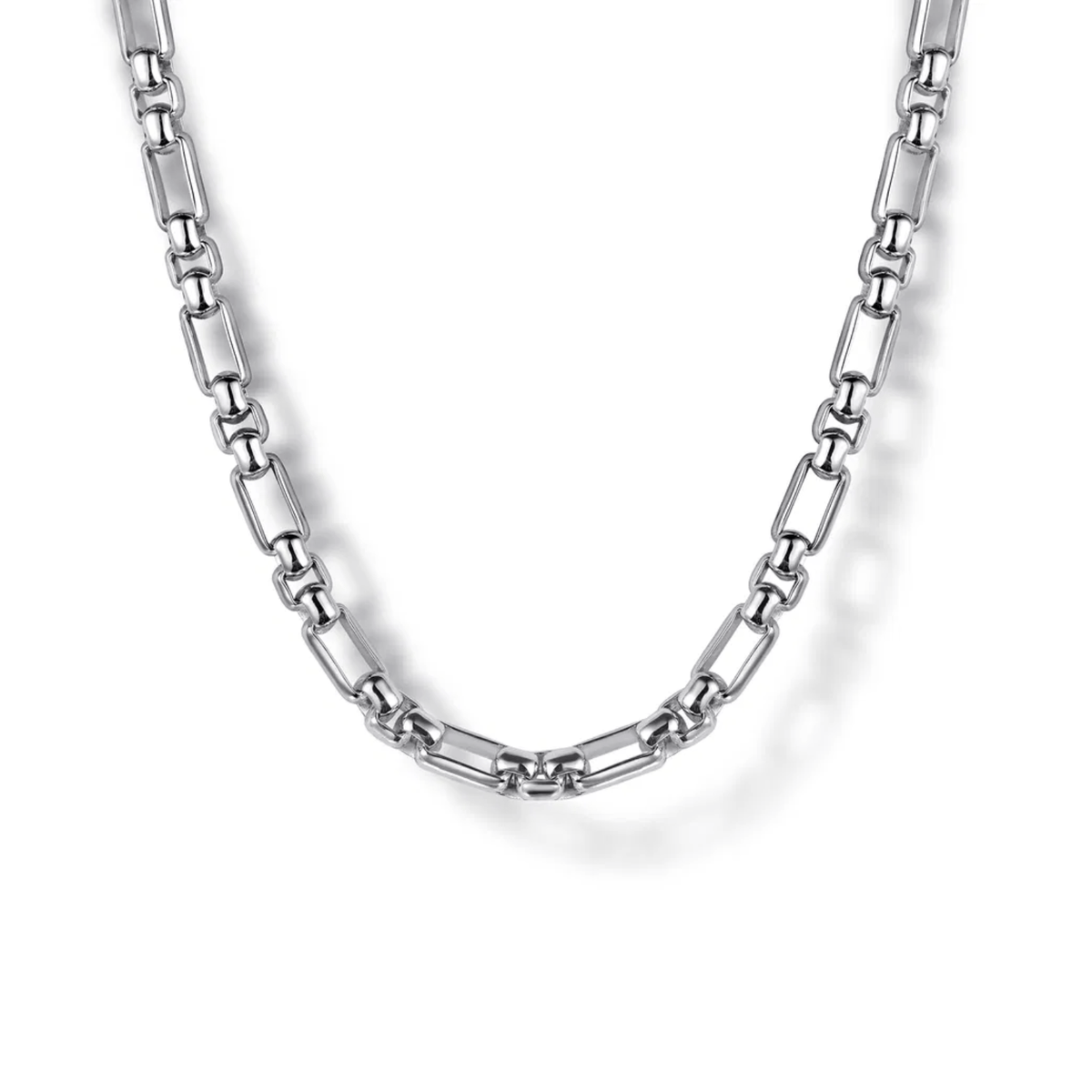 Gabriel & Co. 22 Inch 3mm 925 Sterling Silver Solid Figaro Chain Necklace NKM2157-22SVJJJ