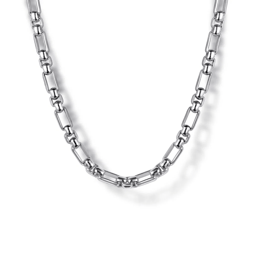 Gabriel & Co. 22 Inch 3mm 925 Sterling Silver Solid Figaro Chain Necklace NKM2157-22SVJJJ