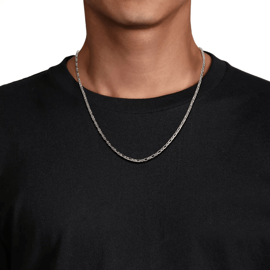 Gabriel & Co. 22 Inch 3mm 925 Sterling Silver Solid Figaro Chain Necklace NKM2157-22SVJJJ