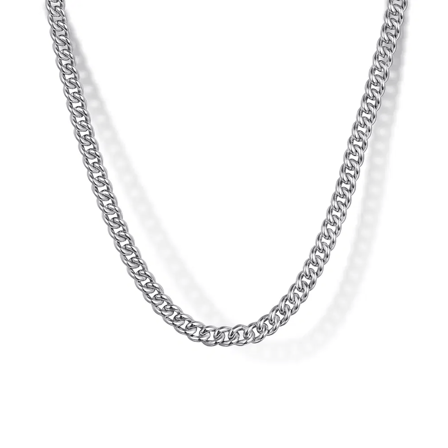 Gabriel & Co. 22 Inch 3mm 925 Sterling Silver Solid Men's Cuban Link Chain Necklace NKM2077-22SVJJJ