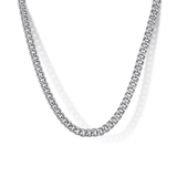 Gabriel & Co. 22 Inch 3mm 925 Sterling Silver Solid Men's Cuban Link Chain Necklace-Gabriel & Co. 22 Inch 3mm 925 Sterling Silver Solid Men's Cuban Link Chain Necklace NKM2077-22SVJJJ