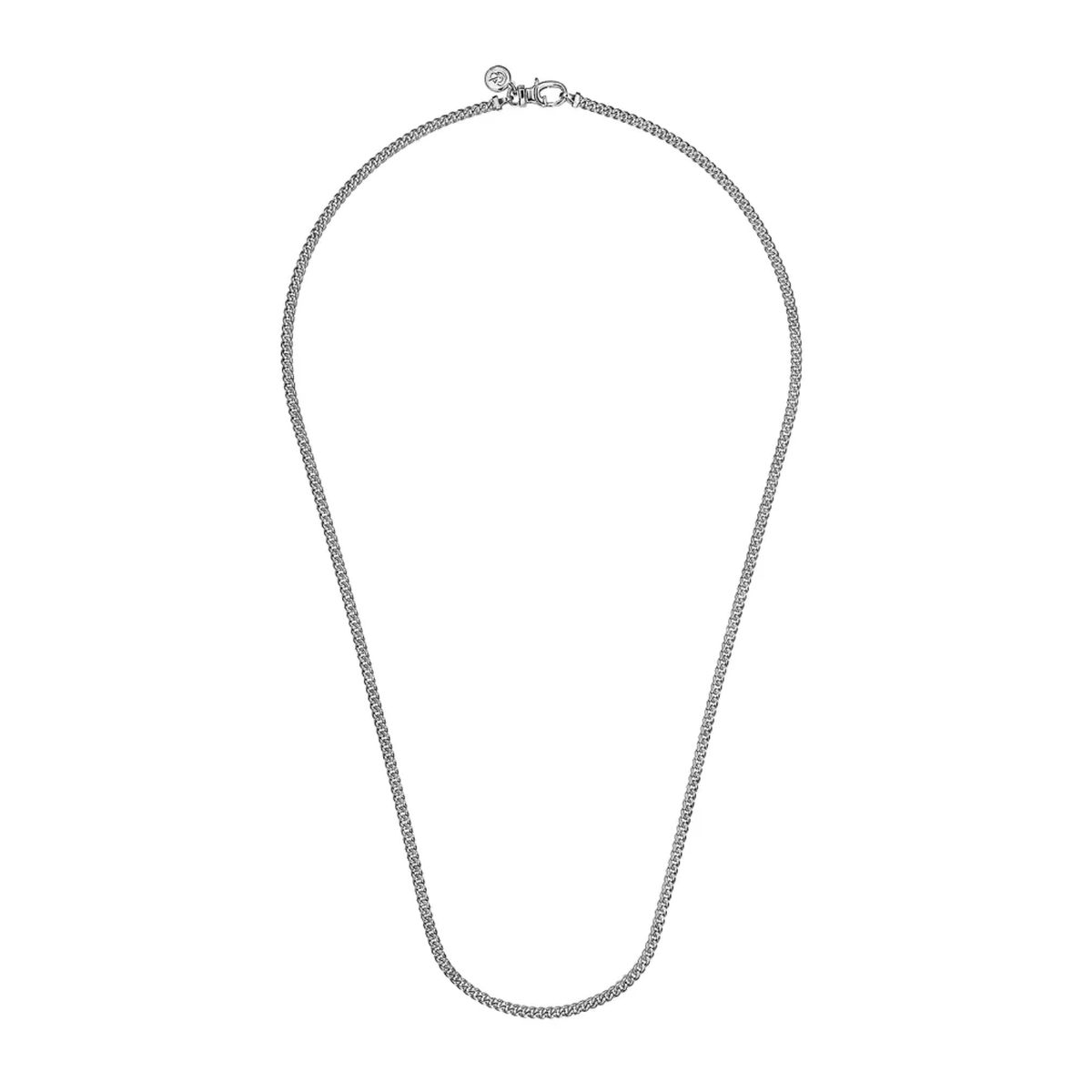 Gabriel & Co. 22 Inch 3mm 925 Sterling Silver Solid Men's Cuban Link Chain Necklace NKM2077-22SVJJJ