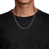 Gabriel & Co. 22 Inch 4mm 925 Sterling Silver Solid Men's Round Box Chain Necklace-Gabriel & Co. 22 Inch 4mm 925 Sterling Silver Solid Men's Round Box Chain Necklace NKM2141-22SVJJJ