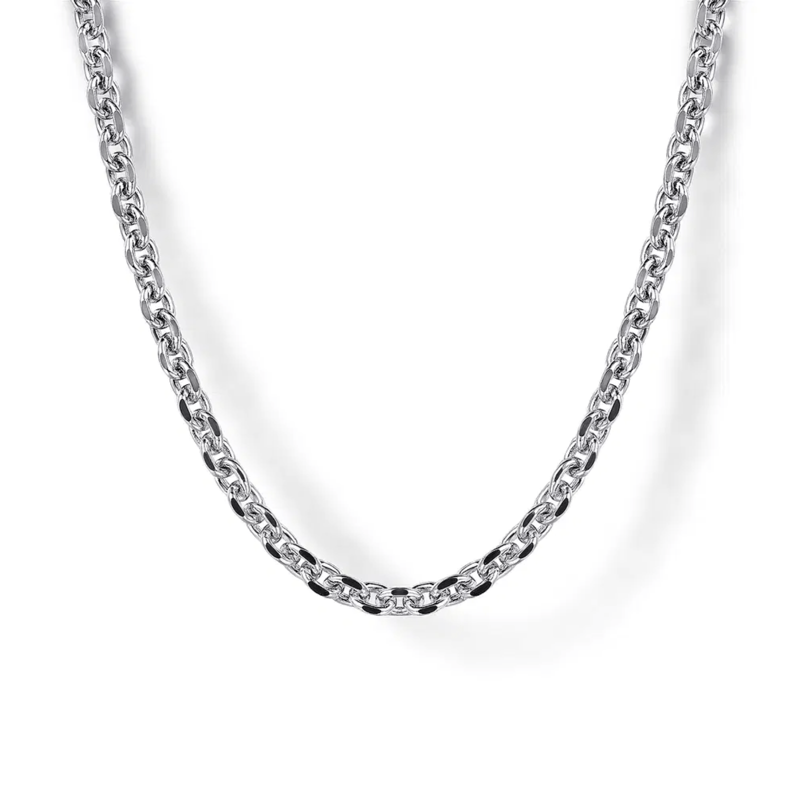 Gabriel & Co. 22 Inch 925 Sterling Silver Solid Men's Link Chain Gabriel & Co. 22 Inch 925 Sterling Silver Solid Men's Link Chain