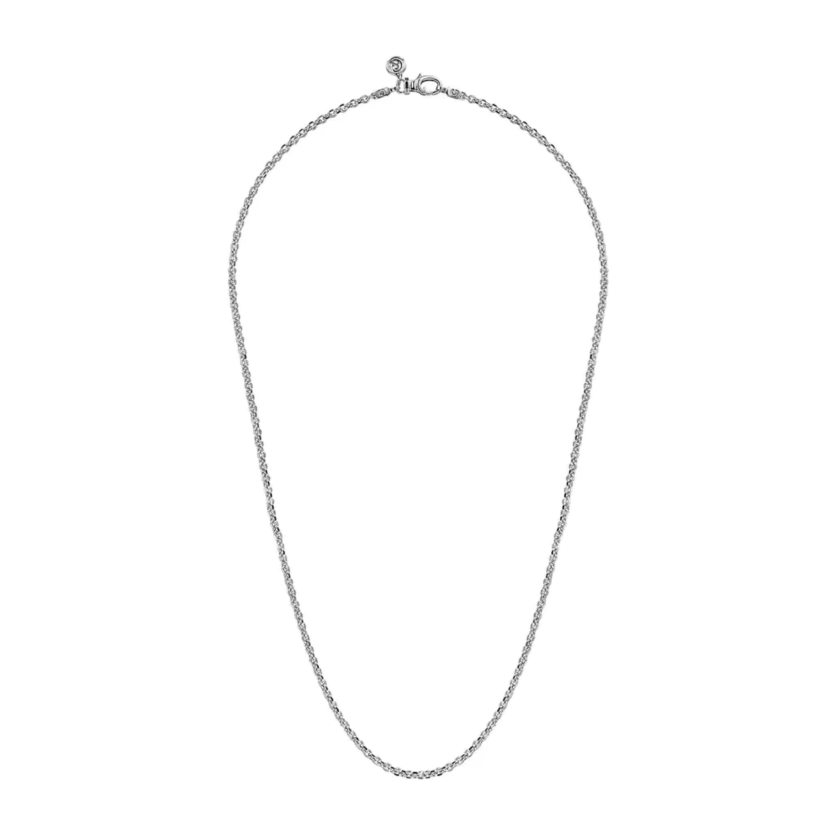 Gabriel & Co. 22 Inch 925 Sterling Silver Solid Men's Link Chain Necklace NKM7009-22SVJJJ