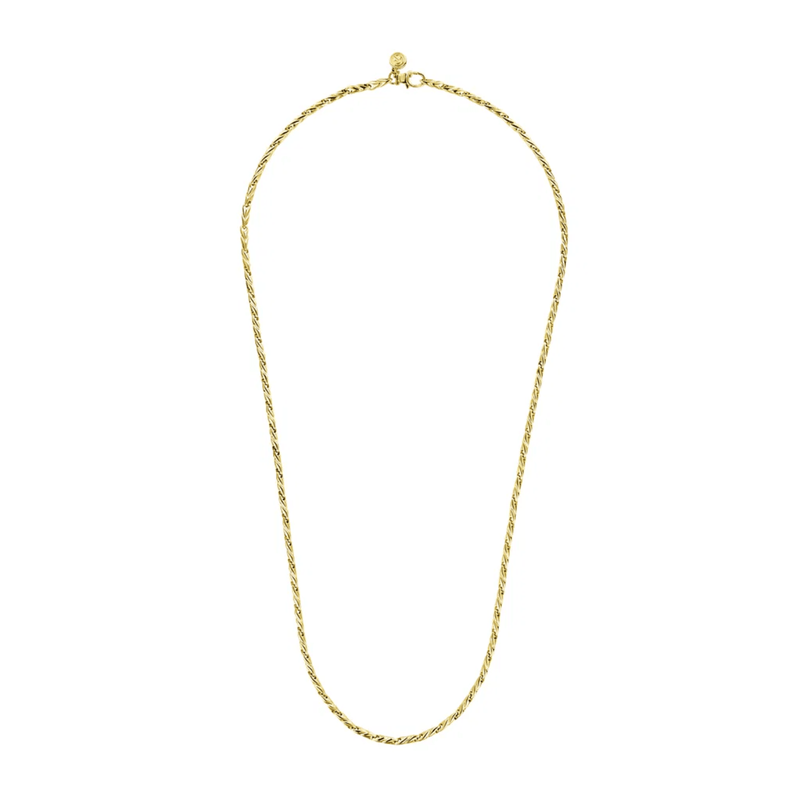 Gabriel & Co. 24 Inch 14K Yellow Gold Hollow Men's Link Chain Necklace-Gabriel & Co. 24 Inch 14K Yellow Gold Hollow Men's Link Chain Necklace NKM6767-24Y4JJJ