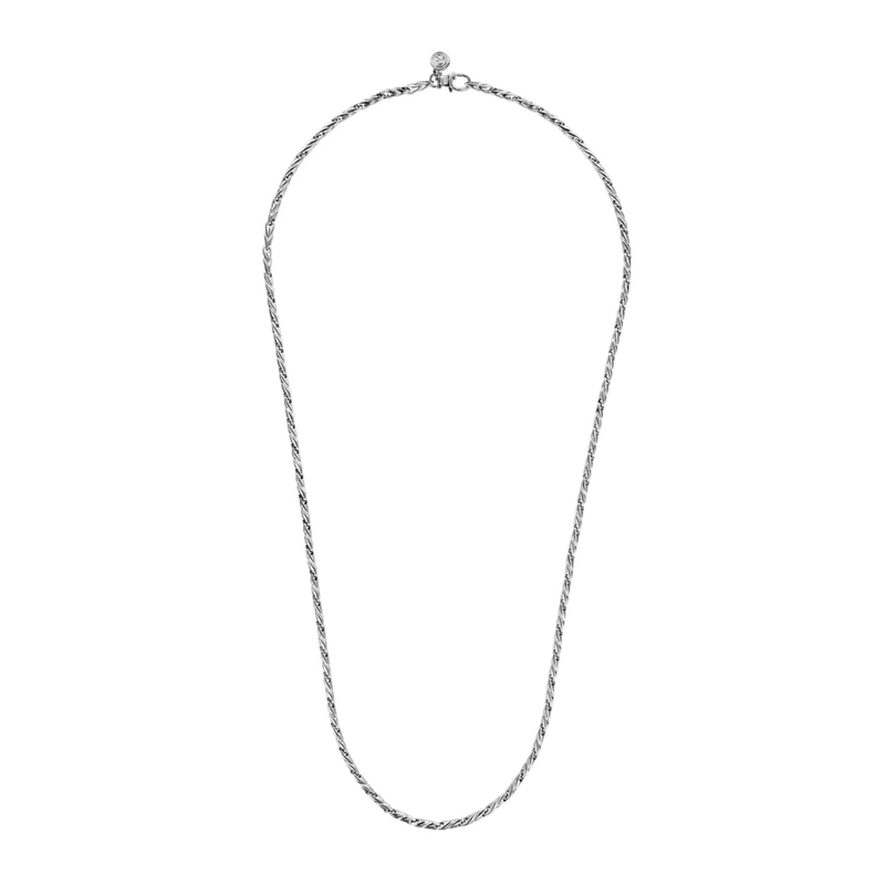 Gabriel & Co. 24 Inch 925 Sterling Silver Hollow Men's Link Chain Necklace-Gabriel & Co. 24 Inch 925 Sterling Silver Hollow Men's Link Chain Necklace NKM6767-24SVJJJ