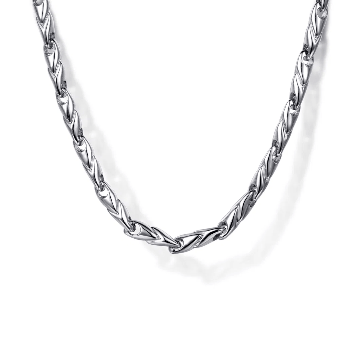 Gabriel & Co. 24 Inch 925 Sterling Silver Hollow Men's Link Chain Necklace NKM6767-24SVJJJ