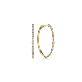 Gabriel & Co. 40mm Diamond Station Intricate Hoop Earrings-Gabriel & Co. 40mm Diamond Station Intricate Hoop Earrings - EG14721Y45JJ