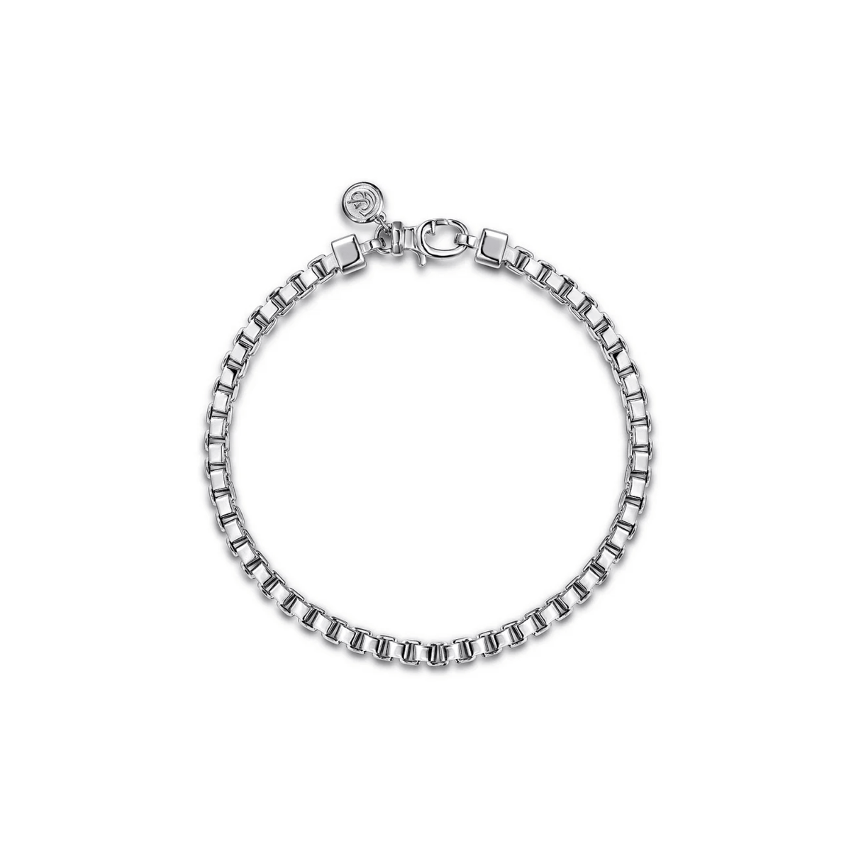 Gabriel & Co. 5mm 925 Sterling Silver Solid Mens Box Chain Bracelet TBM2078SVJJJ