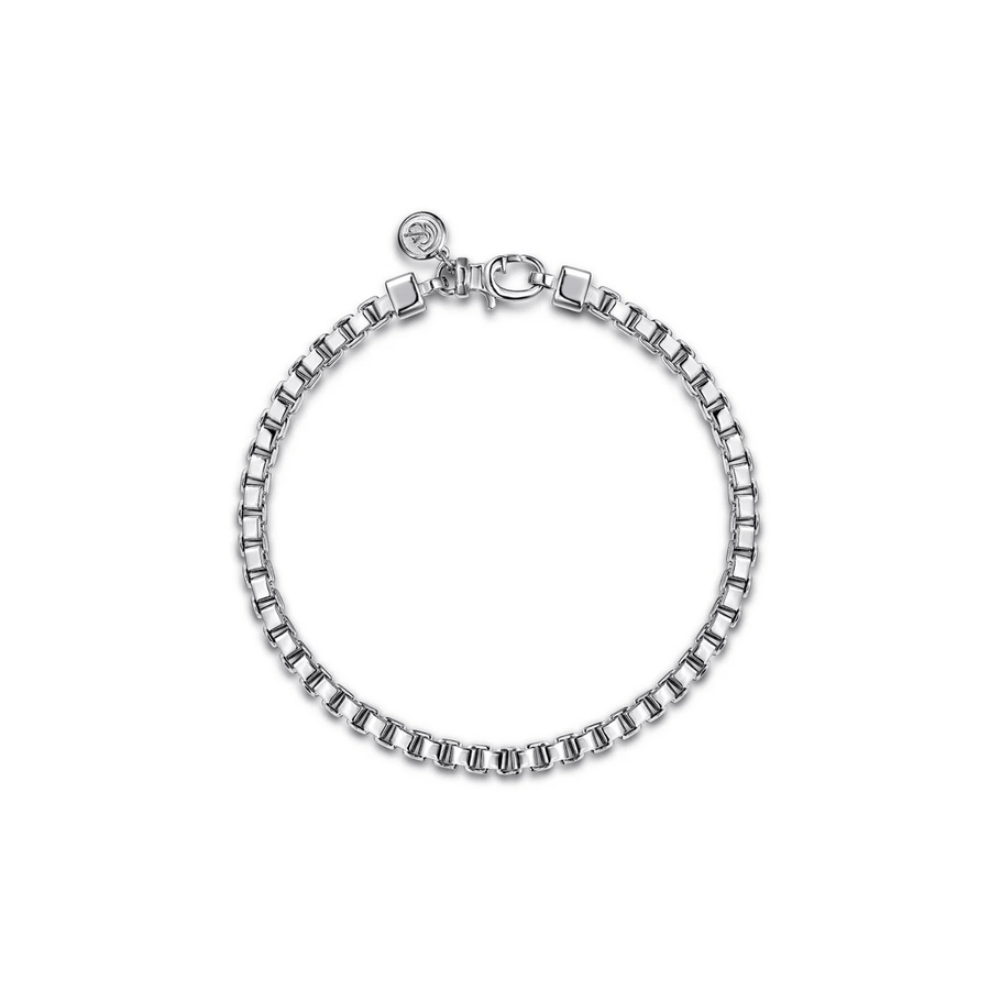 Gabriel & Co. 5mm 925 Sterling Silver Solid Mens Box Chain Bracelet TBM2078SVJJJ