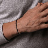 Gabriel & Co. 925 Sterling Silver and 4mm Black Onyx Beaded Bracelet-Gabriel & Co. 925 Sterling Silver and 4mm Black Onyx Beaded Bracelet TBM4746SVJOX