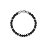 Gabriel & Co. 925 Sterling Silver and 6mm Black Titanium Bead Men's Bracelet-Gabriel & Co. 925 Sterling Silver and 6mm Black Titanium Bead Men's Bracelet TBM2194TISVJJJ