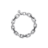 Gabriel & Co. 925 Sterling Silver Faceted Chain Black Spinel Bracelet-Gabriel & Co. 925 Sterling Silver Faceted Chain Black Spinel Bracelet TBM4808-75SVJBS