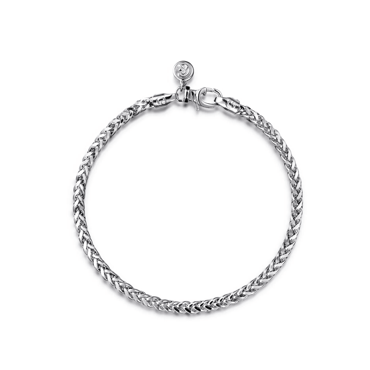 Gabriel & Co. 925 Sterling Silver Men's Wheat Chain Bracelet TBM4807-9SVJJJ