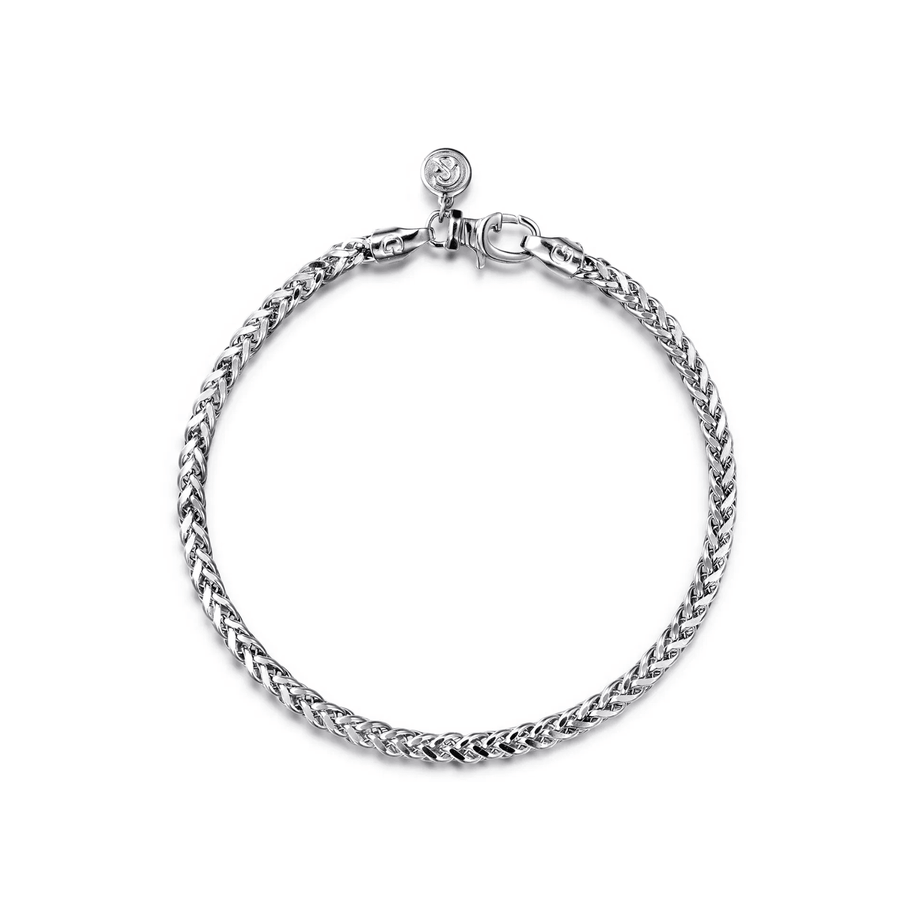 Gabriel & Co. 925 Sterling Silver Men's Wheat Chain Bracelet TBM4807-9SVJJJ