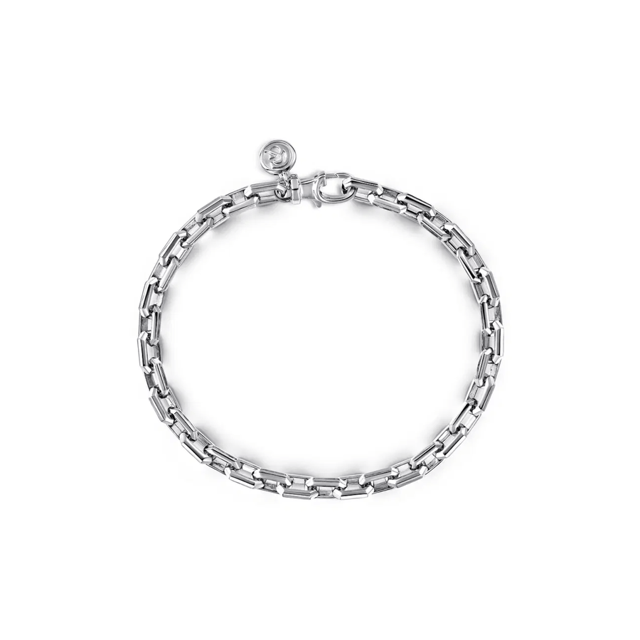 Gabriel & Co. 925 Sterling Silver Solid Faceted Chain Bracelet TBM4516SVJJJ