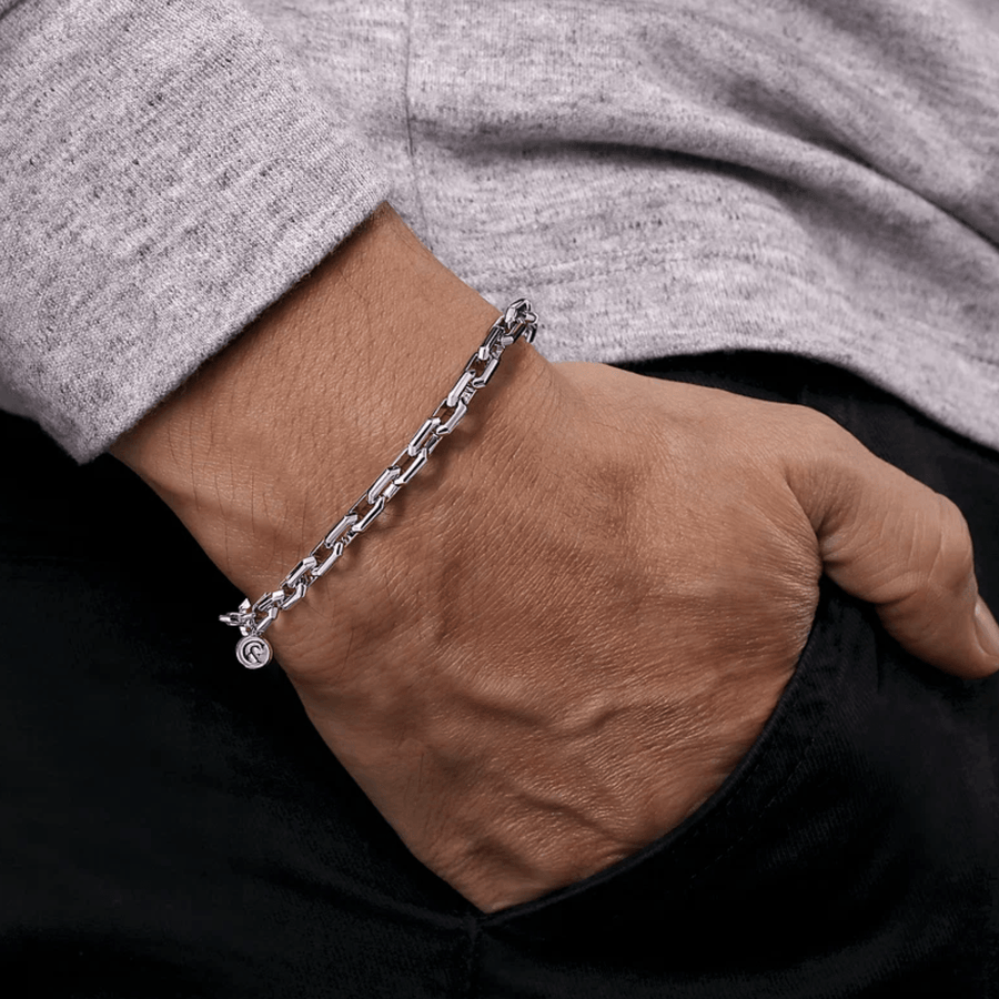 Gabriel & Co. 925 Sterling Silver Solid Faceted Chain Bracelet TBM4516SVJJJ