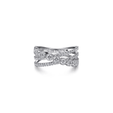Gabriel & Co. Bezel and Prong Set Criss Cross Diamond Ring-Gabriel & Co. Bezel and Prong Set Criss Cross Diamond Ring LR51635W45JJ