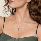 Gabriel & Co. Blue Topaz and Amethyst Pendant Necklace-Gabriel & Co. Blue Topaz and Amethyst Pendant Necklace - NK7871Y4JMC
