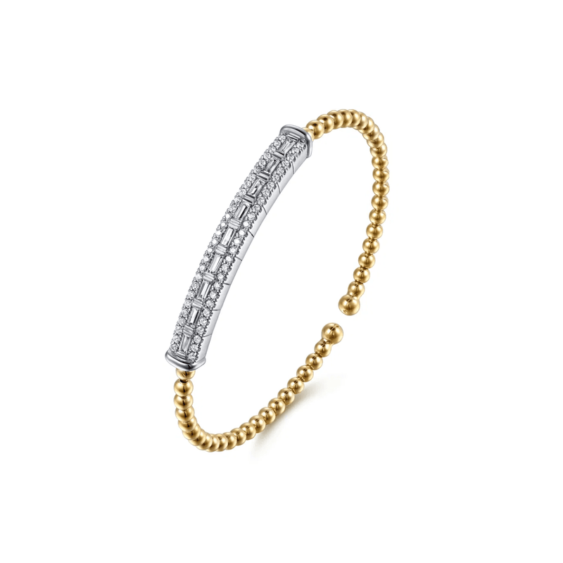 Gabriel & Co. Bujukan and Diamond Bar Split Bangle Bracelet-Gabriel & Co. Bujukan and Diamond Bar Split Bangle Bracelet BG5173-62M44JJ