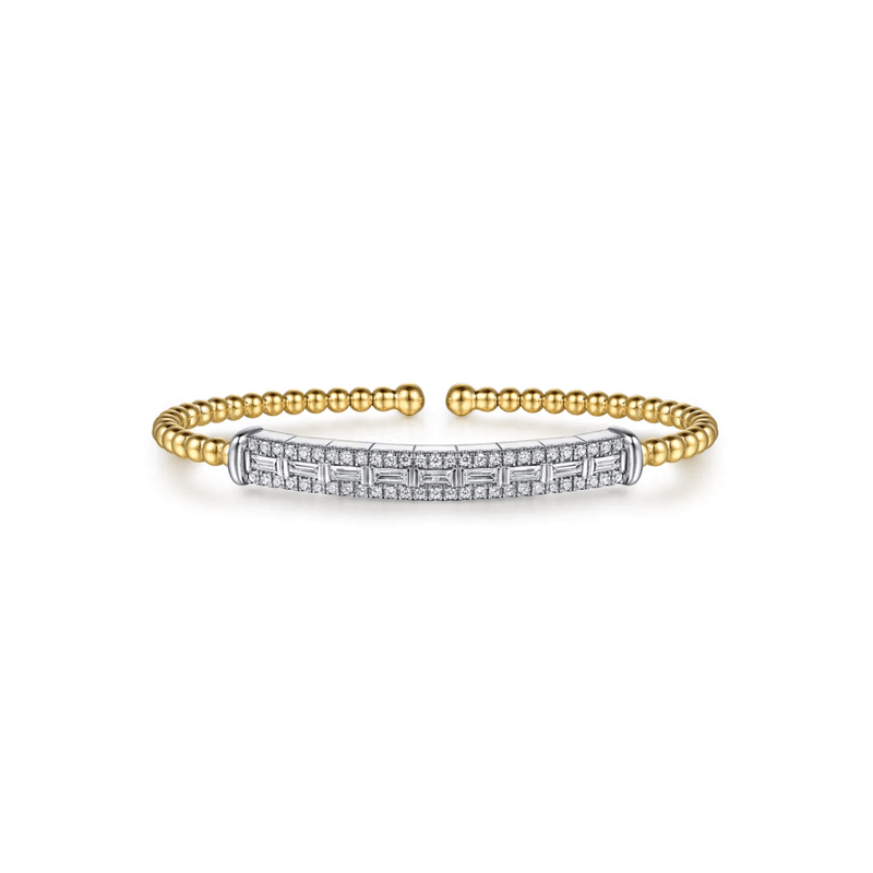 Gabriel & Co. Bujukan and Diamond Bar Split Bangle Bracelet-Gabriel & Co. Bujukan and Diamond Bar Split Bangle Bracelet BG5173-62M44JJ