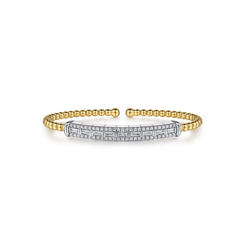 Gabriel & Co. Bujukan and Diamond Bar Split Bangle Bracelet-Gabriel & Co. Bujukan and Diamond Bar Split Bangle Bracelet BG5173-62M44JJ