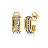 Gabriel & Co. Bujukan and Diamond J Hoop Stud Earrings-Gabriel & Co. Bujukan and Diamond J Hoop Stud Earrings - EG15479M45JJ